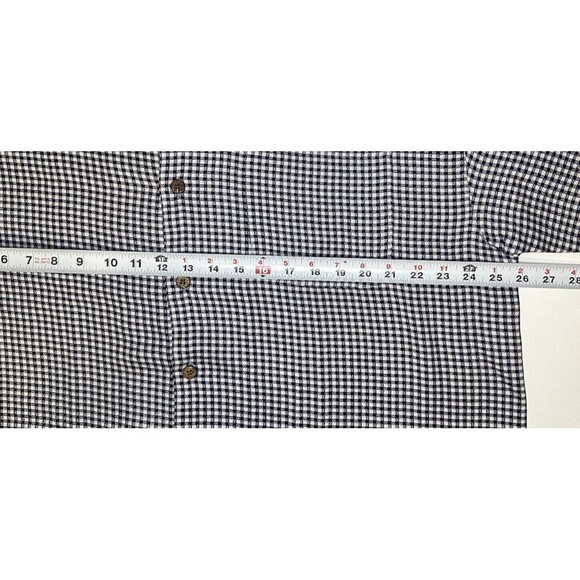 Tommy Bahama Shirt Men’s Silk Blue White Gingham Short Sleeve Button Down XL - Picture 5 of 6